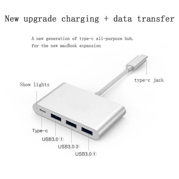 【XMT】High compatibility USB 3.1 TypeC to USBC USB3.0 3 Ports Type C