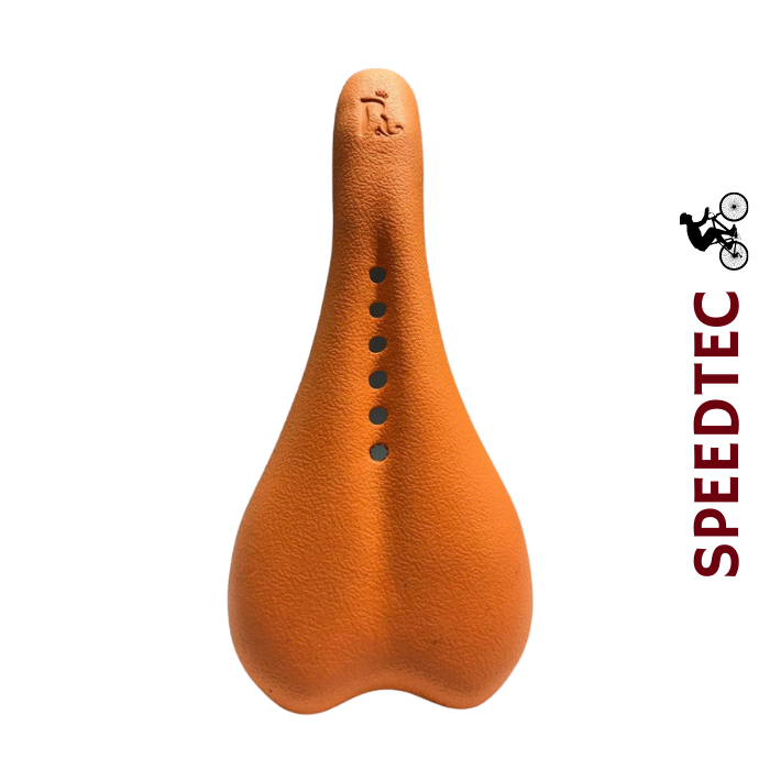 orange bike saddle