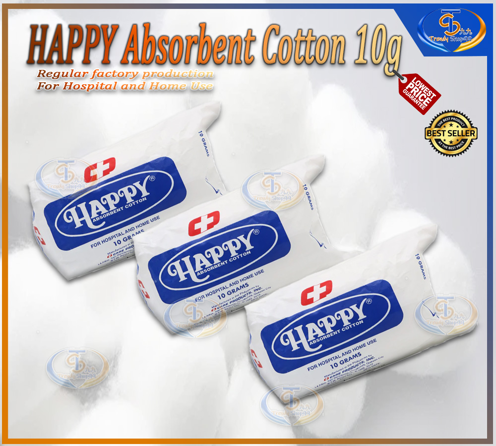 HAPPY Absorbent Cotton 10g | Lazada PH