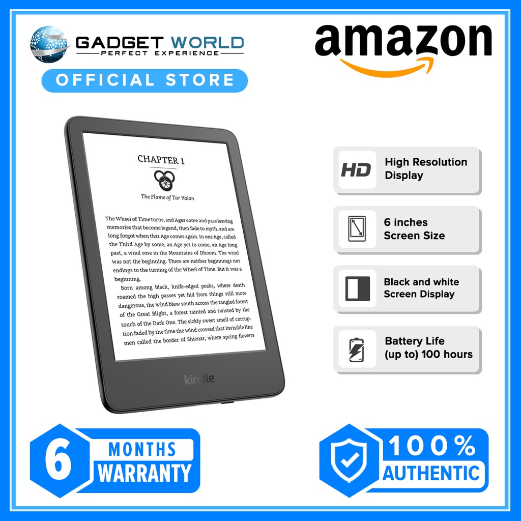 Kindle EReader 2022 16GB Tablet with 6" High resolution Display