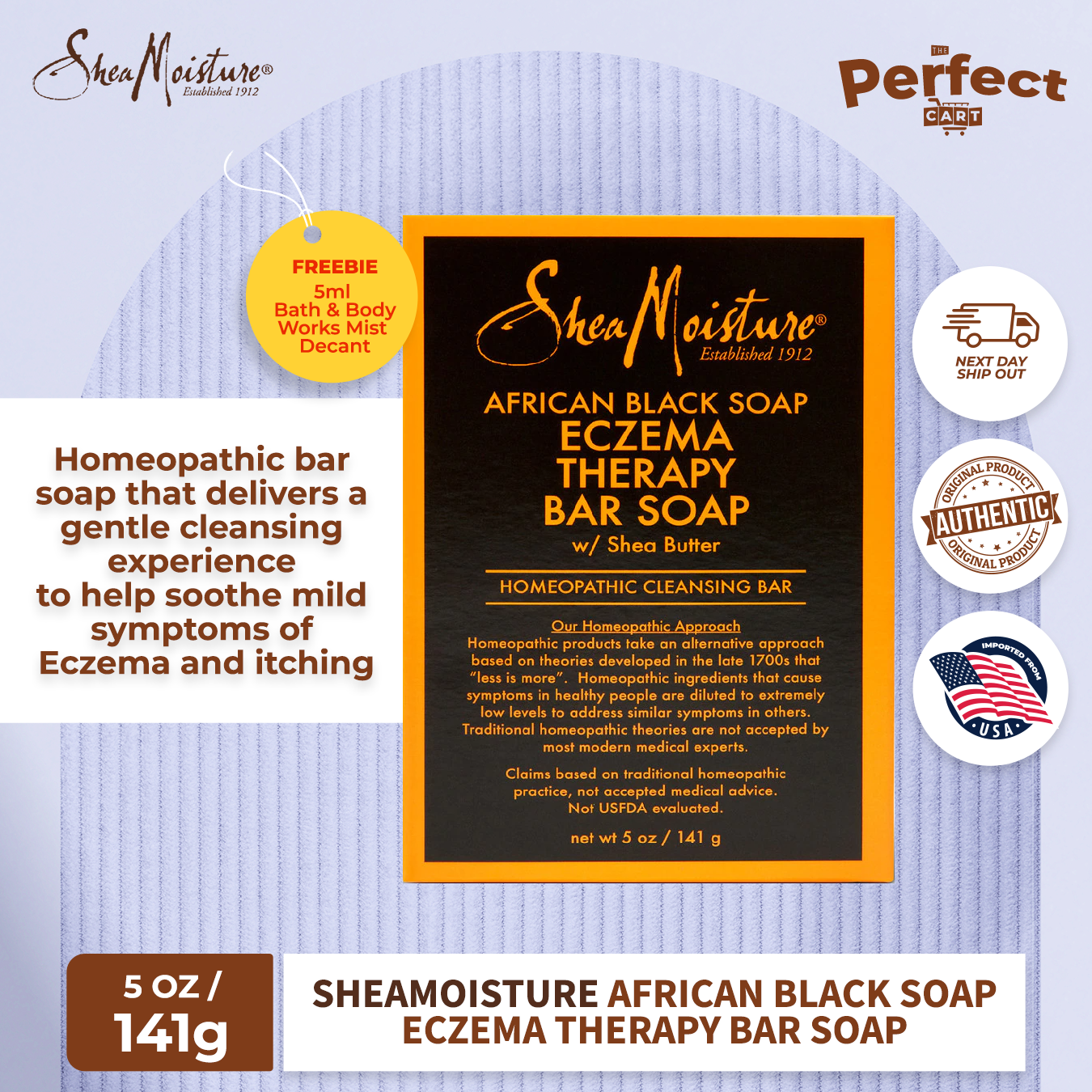 SheaMoisture African Black Soap Eczema Bar Soap 5 oz / 141g Lazada PH