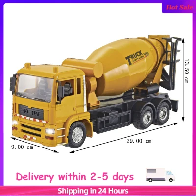 1/24 10CH RC Truck Cement Mixer Engineering Truck 360° Rotation RC Dump Truck With Simulated Music Car Toy