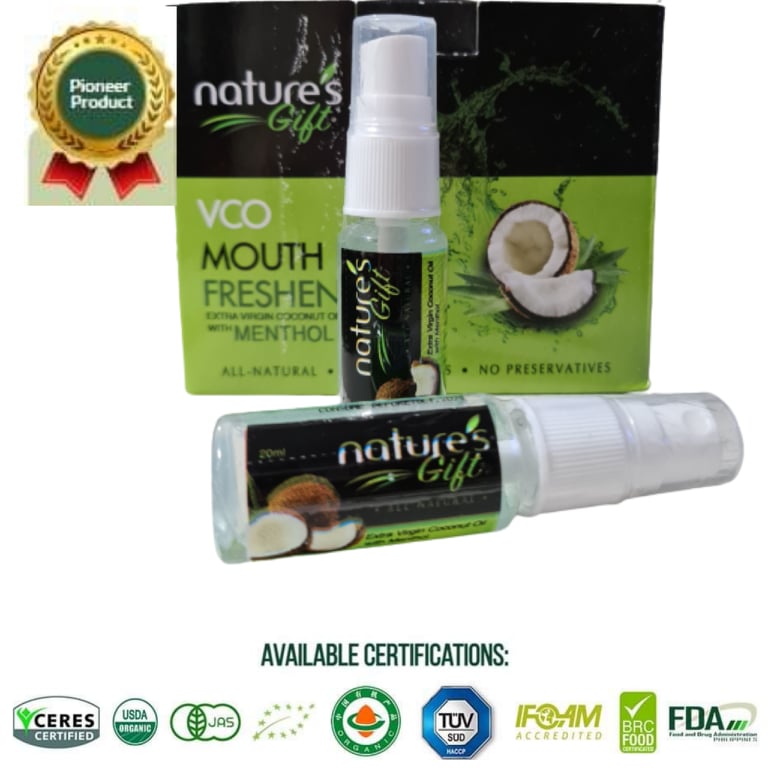 Natures Gift Virgin Coconut Oil VCO Mouth Freshener Spray 20ml Lazada PH
