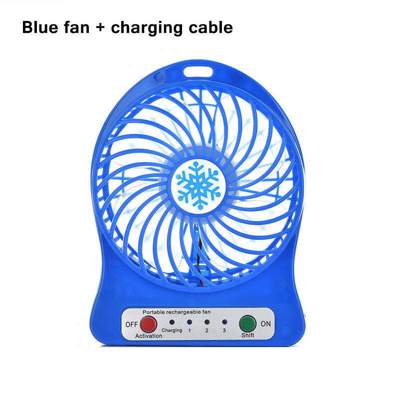 Xiaomi Portable Rechargeable Fan LED Light Fan Air Cooler Mini Desk USB