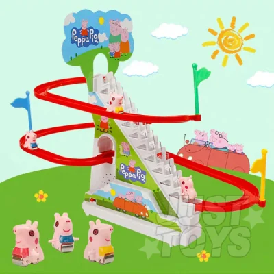 Electric Climb Stairs Peppa Pig Paw Patrol Thomas and Friends Mini Ladder Slide Toy with Music and Sound