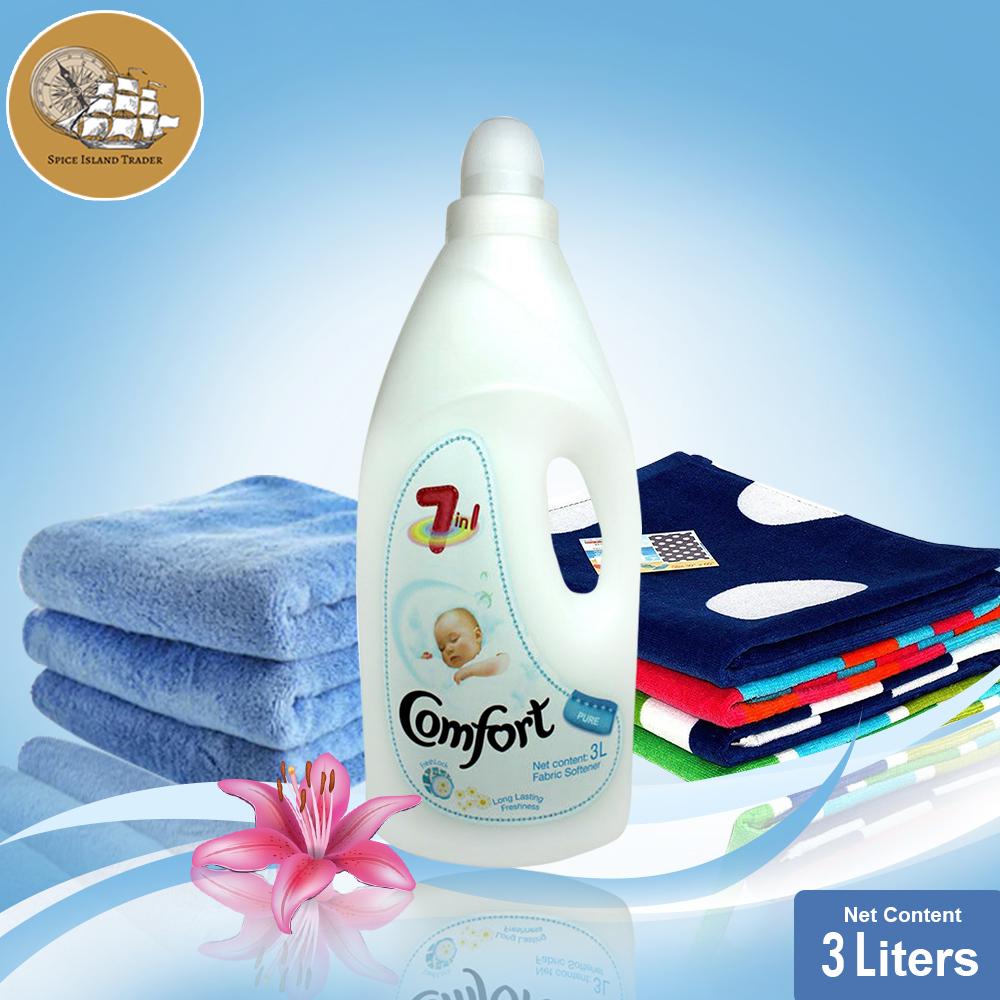 Spice Island Trader Comfort Dilute 7 In 1 Fabric Softener Pure 3L