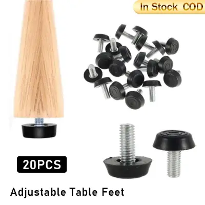 【HOT SALE】20PCS Adjustable Table Feet M8 Screws On Furniture Levelers Thread Leveling Home Metal Adjustable Furniture Feet Leg For Table Chair