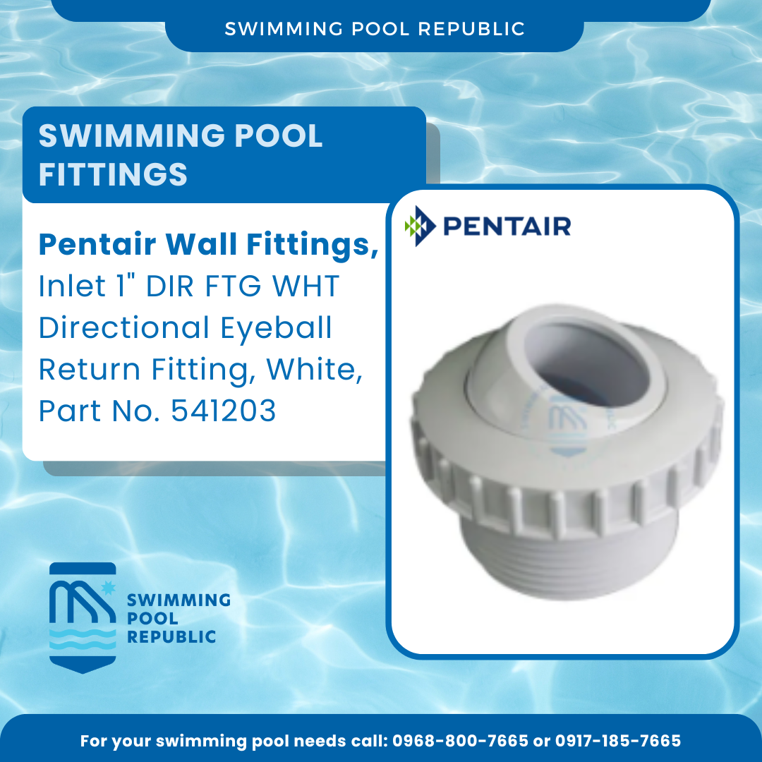 SWIMMING POOL FITTINGS, PENTAIR WALL FITTINGS, Inlet 1" DIR FTG WHT