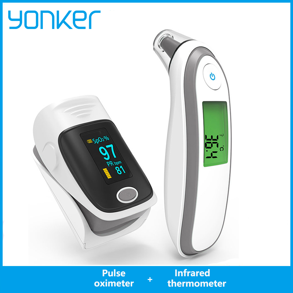 Yonker Yongrow Pulse Oximeter And Infrared Thermometer Infrared Forehead Thermometer Body/Object