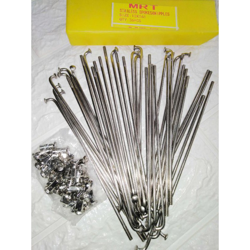 ;H}RAYOS Stainless SPOKES AND NIPPLES 10x161 motorcycle stainless steel