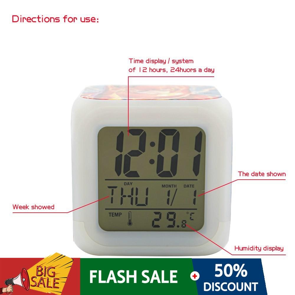 Aarm ock 7 hage D Backight temperature 508 Alarm clock with wireless