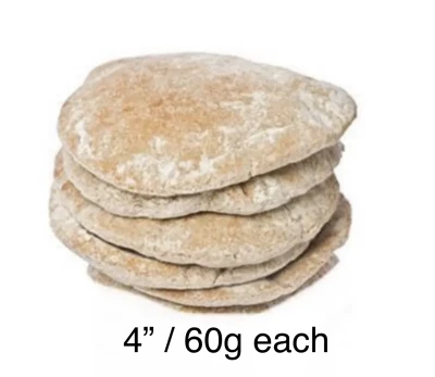 Elijah’s (Mini Size) Whole Wheat Pita Bread (Arabic Bread) (Seriously the best pita in Manila) -5 units (4" / 60g each)