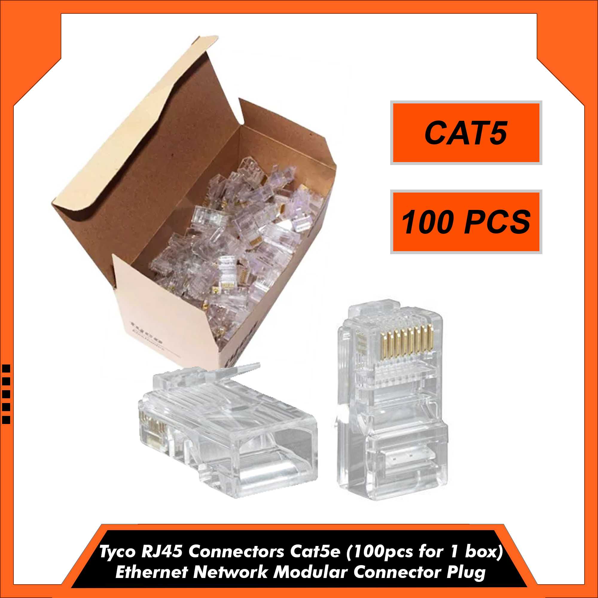 Tyco RJ45 Connectors Cat5e (100pcs for 1 box) Network Modular
