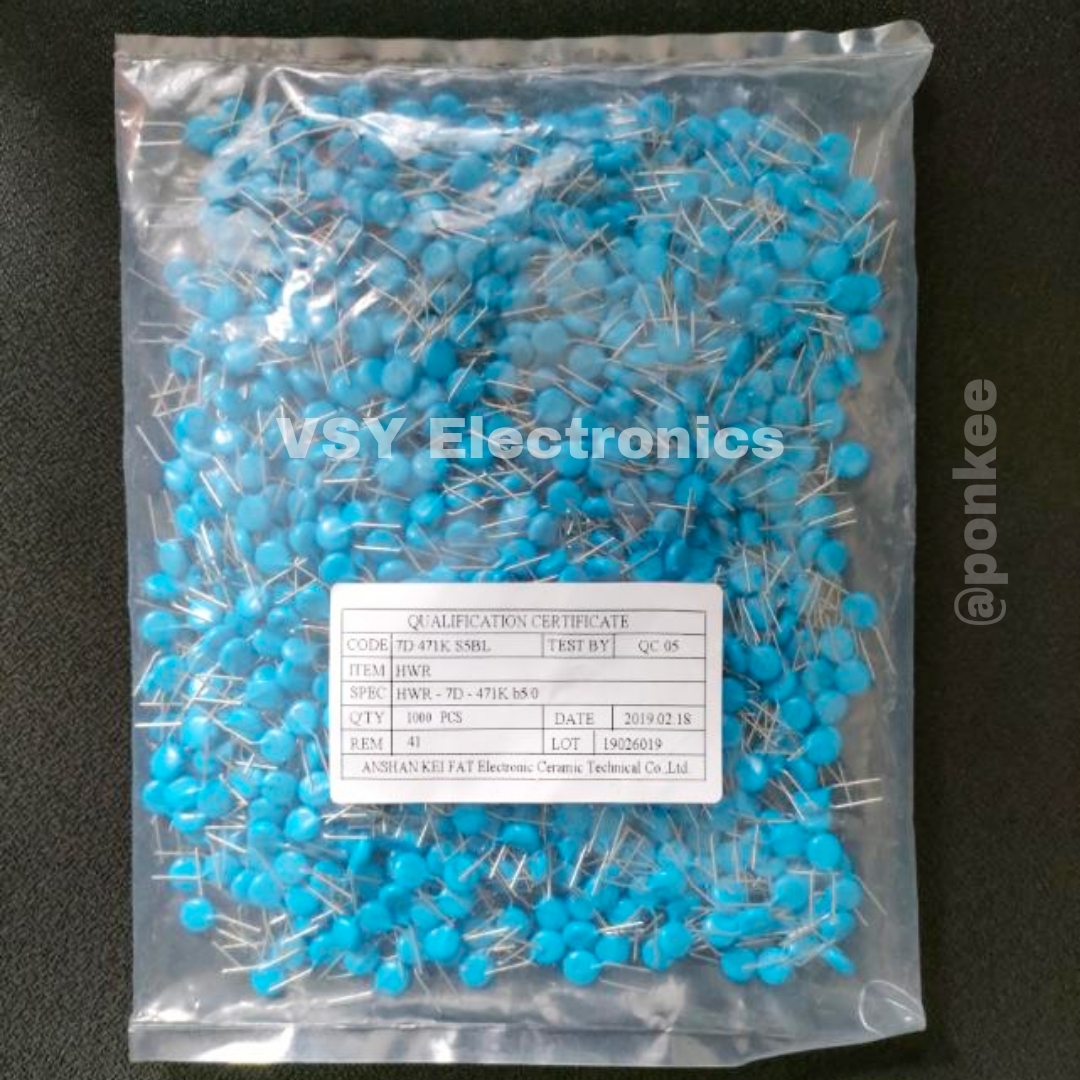 10pcs High Voltage Ceramic Capacitor Varistor 07D471K 7D471K 470v