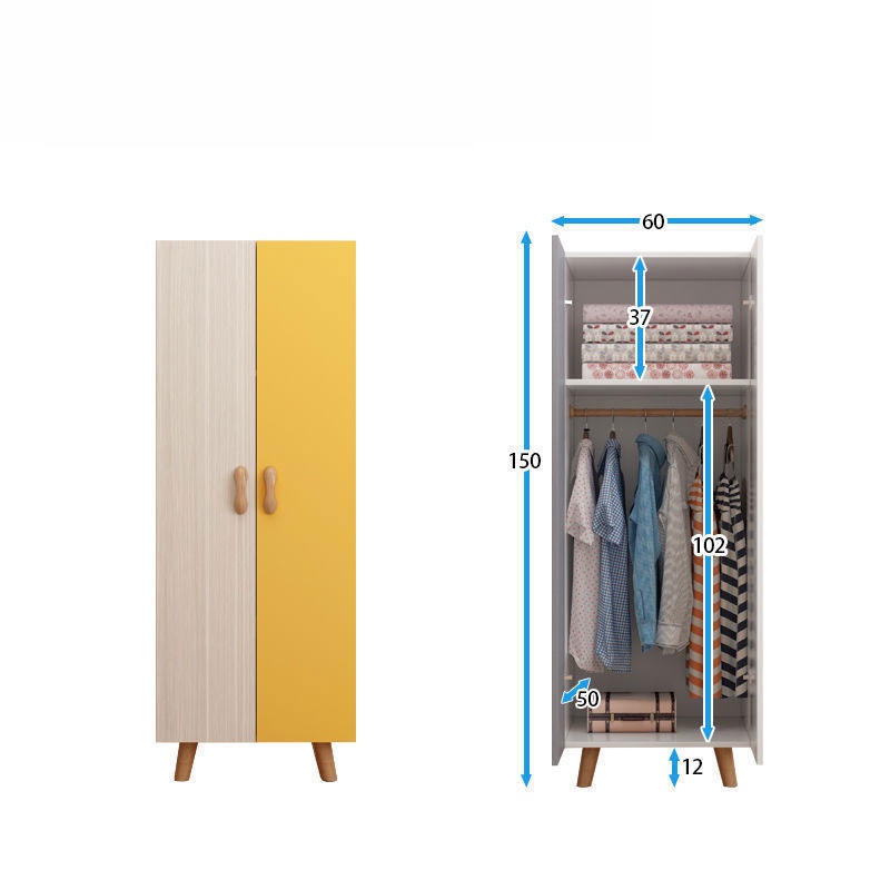 RISERO Simple Wardrobe For Clothes Bedroom Clothes Storage