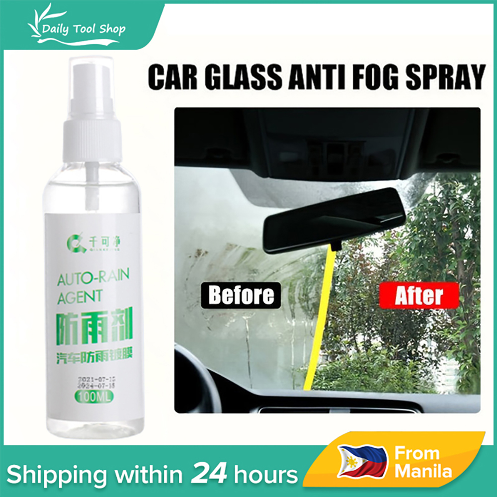 1 pc 100ml Car Windshield Spray Rearview Mirror Windshield Cleaner Stain Hydrophobic  Water Repellent Anti-fogger
