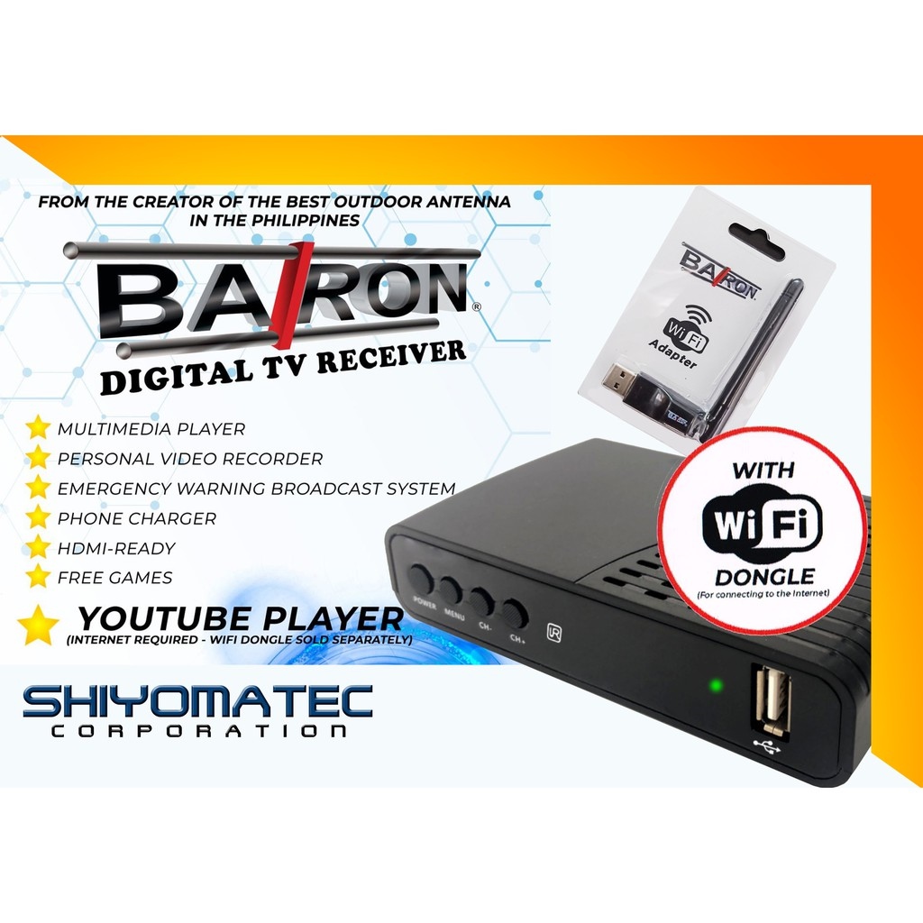 Baron Digital TV Receiver with Wifi Adapter Lazada PH