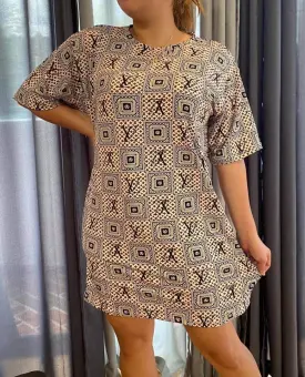 brown shirt dress