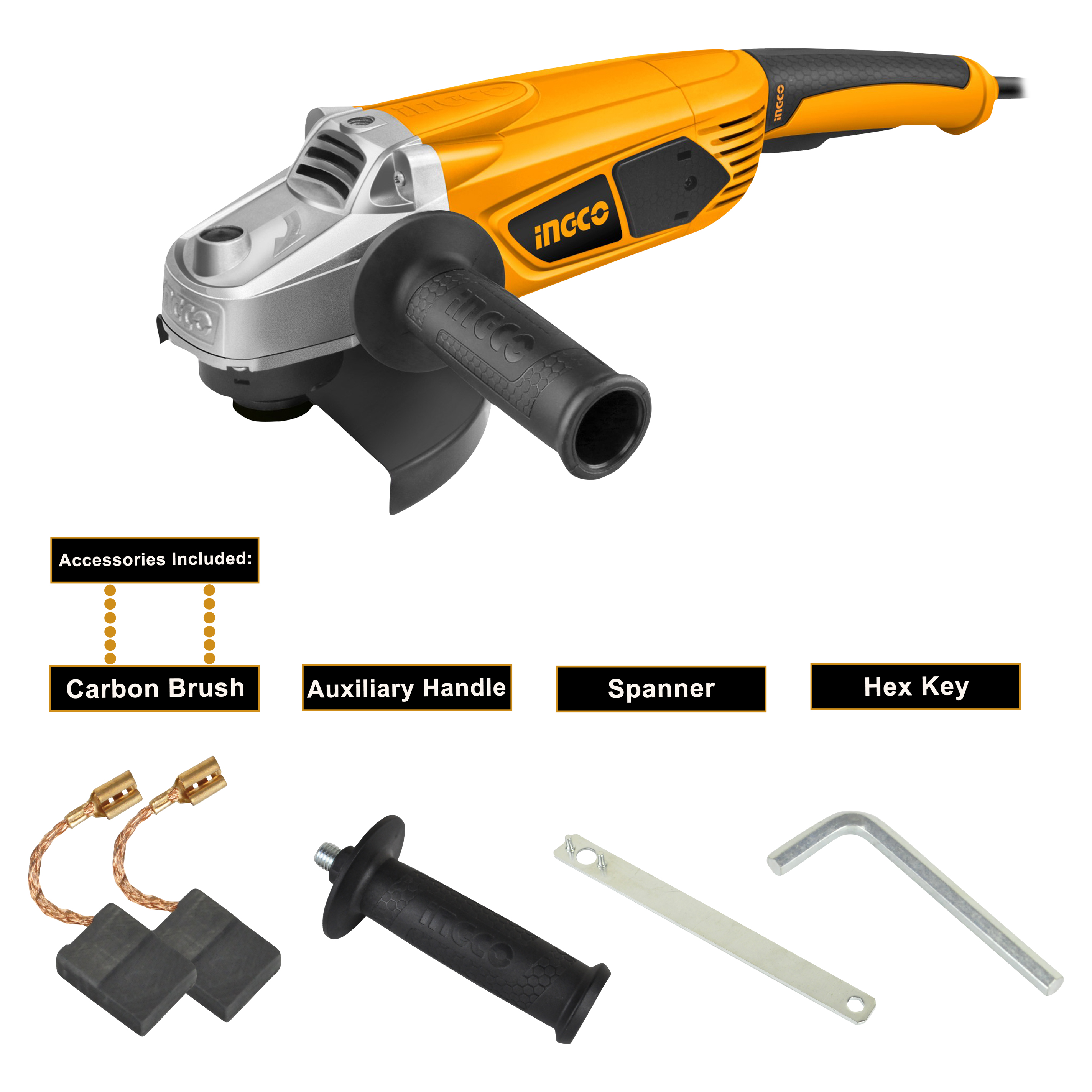 Ingco Original Angle Grinder W With Free In Screwdriver Set