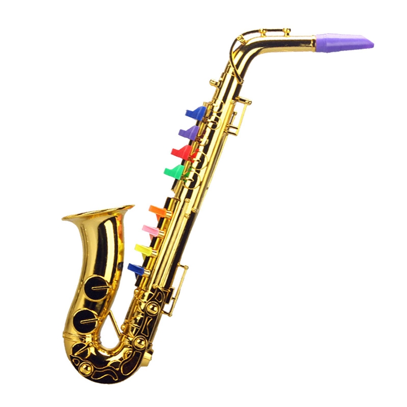 Blue-English Version 7 Boutons de Fonction Jouet de Saxophone pour Enfants Volume sûr à 5 Vitesses pour l'éducation précoce 01 Jouet d'instrument de Musique