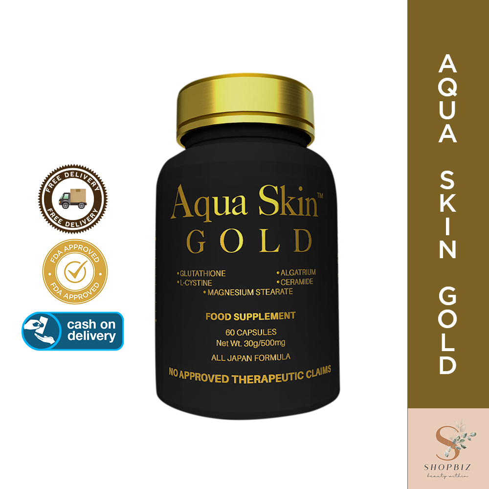 Aqua Skin Gluta Caps Gold Japan made | 60 capsules | Lazada PH