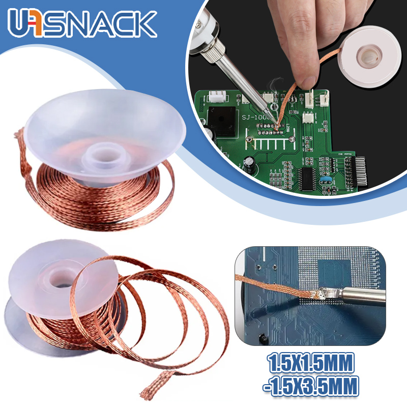 1.5MLlong Desoldering ided Desoldering Wire Core Wire Low Remanence Welding Tool Welding Mesh