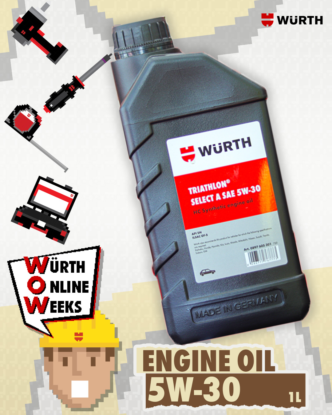 Wurth Engine Oils Triathlon® Select A 5W30 1Lt Lazada PH