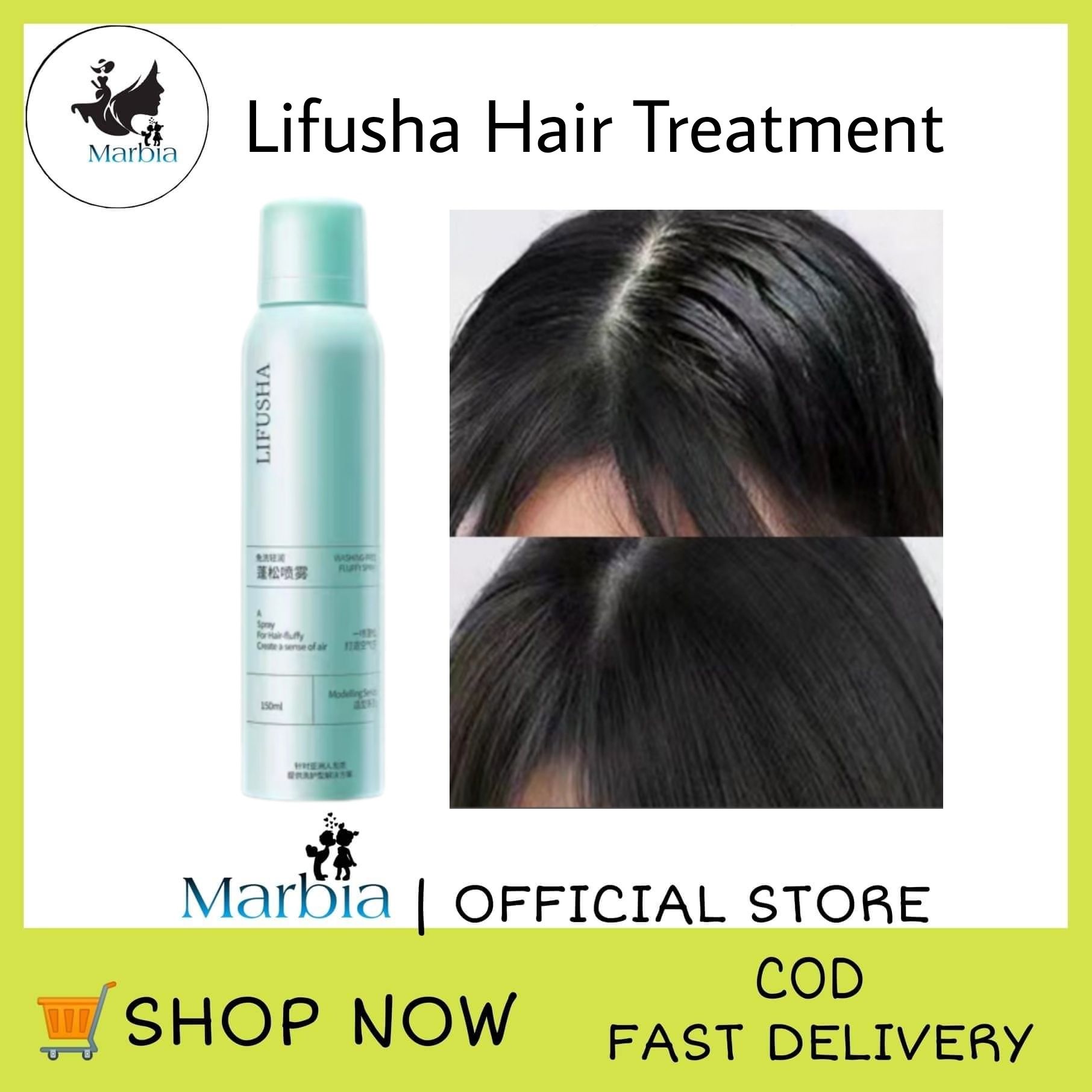 ORIGINAL LIFUSHA 150ml Washing free fluffy spray Disposable dry hair