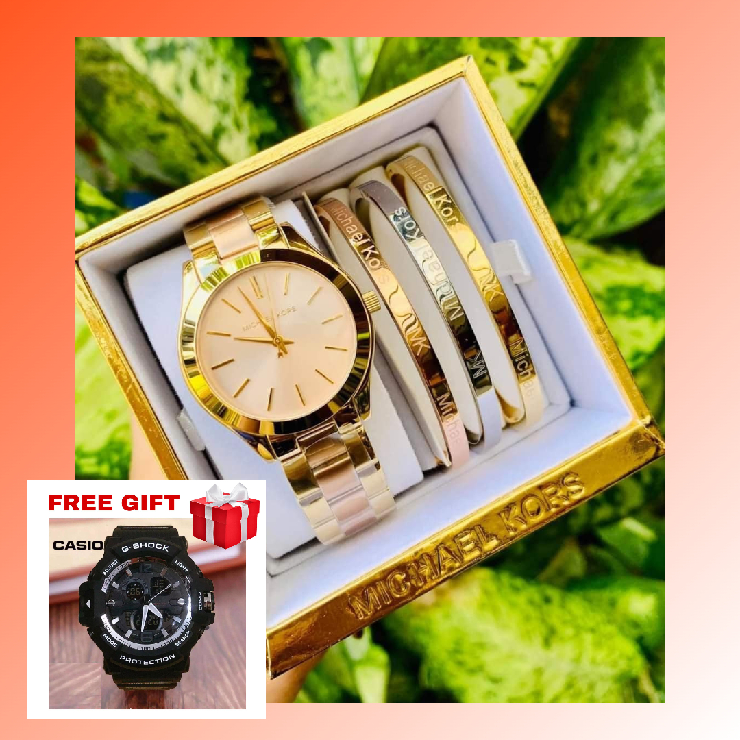 MK michael kors watch High quality pawnable watch with box and paper bag  watchforwomen, watchformen original michael kors watch FREE BANGLE FREE  GSHOCK rosegold | Lazada PH