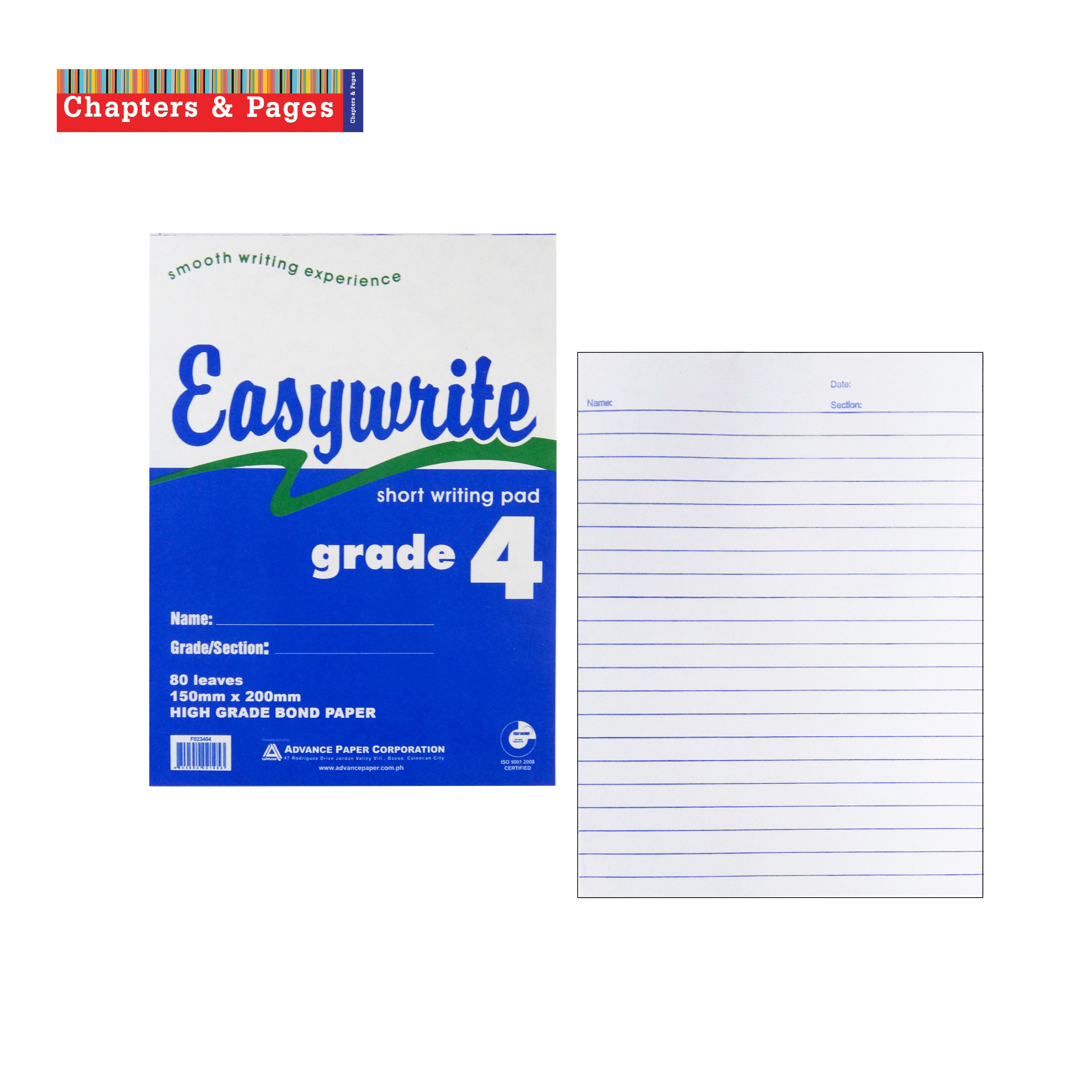 Paper Pad Easy Write Grade 4 By 2 s Lazada PH