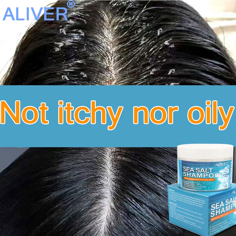ALIVER Sea salt shampoo Deep cleansing the scalp Hair Fall Control