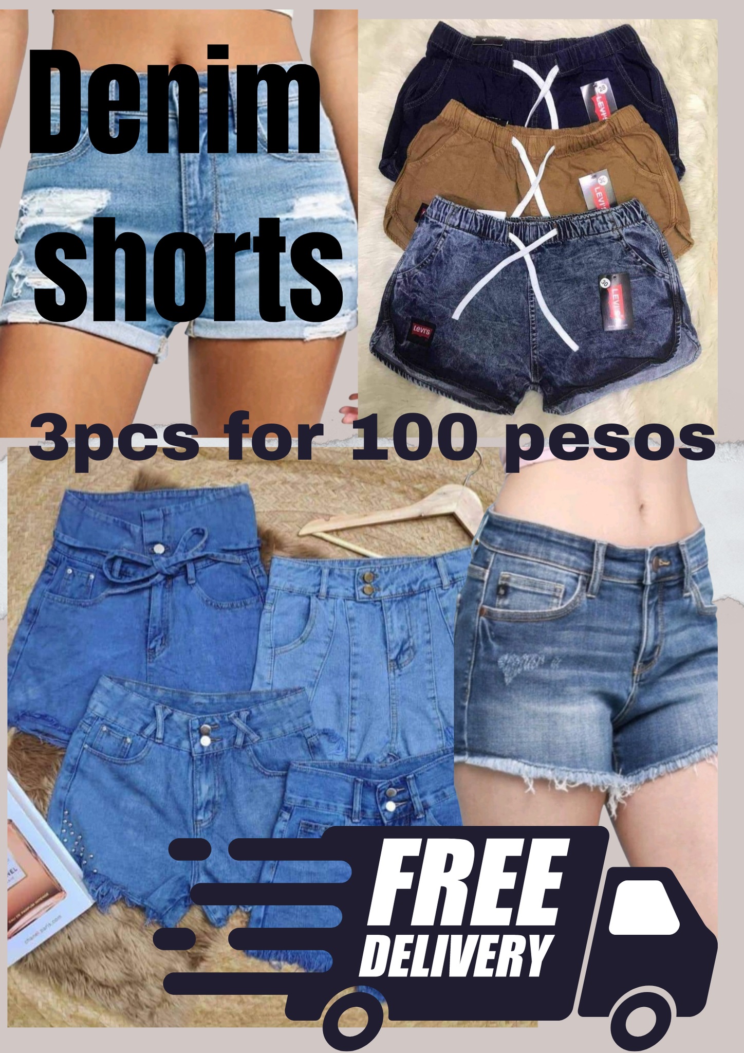 Shorts Denim 3pcs For 100 Pesos Only Lazada Ph