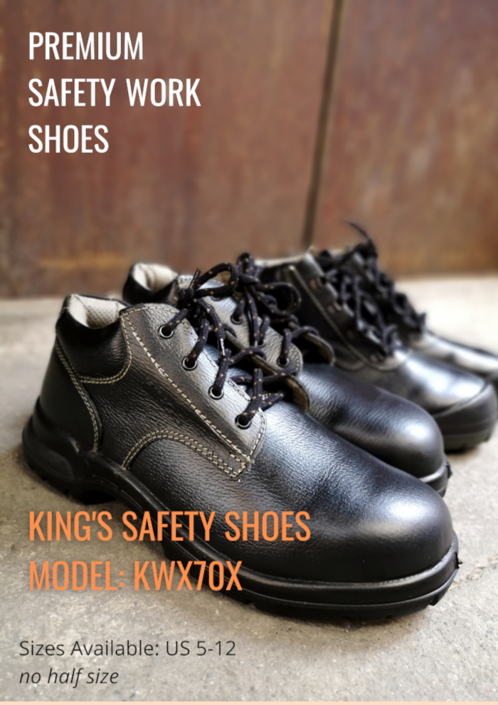 SLVR King's Safety Shoes Mid Cut Steel Toe Cap Work Shoes Anti Static