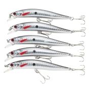 Lixada Diving Minnow Fishing Lures - Set of 5