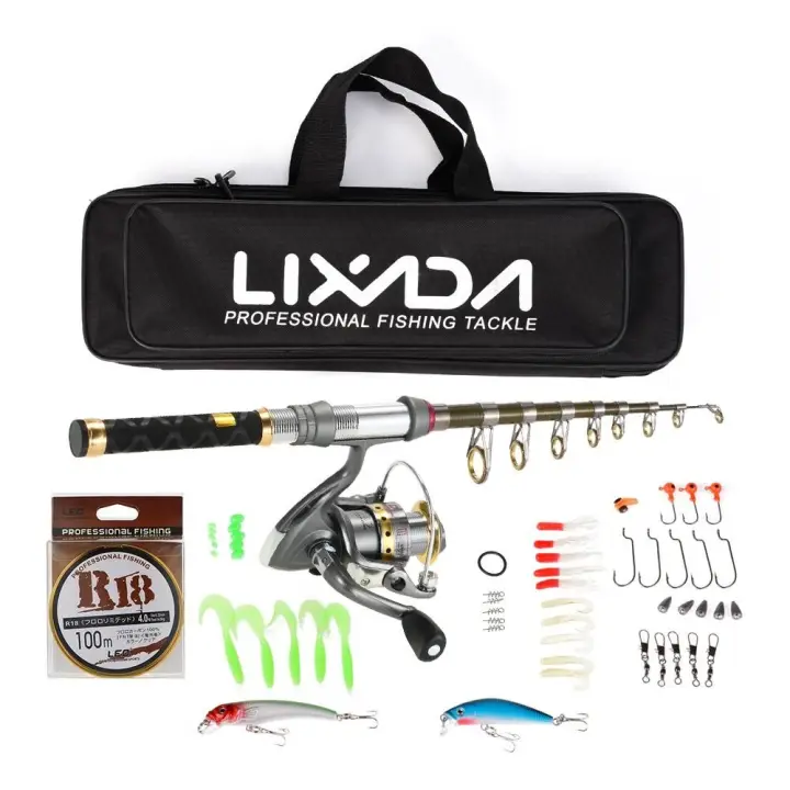 telescoping fishing pole set