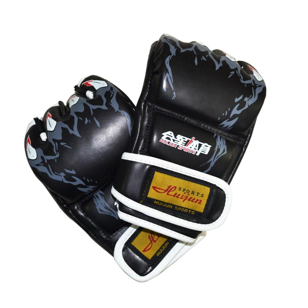 TIGER CLAW DESIGN BEST UFC - Leather Boxing Gloves 8oz (WHITE&BLACK ...