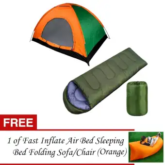 camping tents and sleeping bags