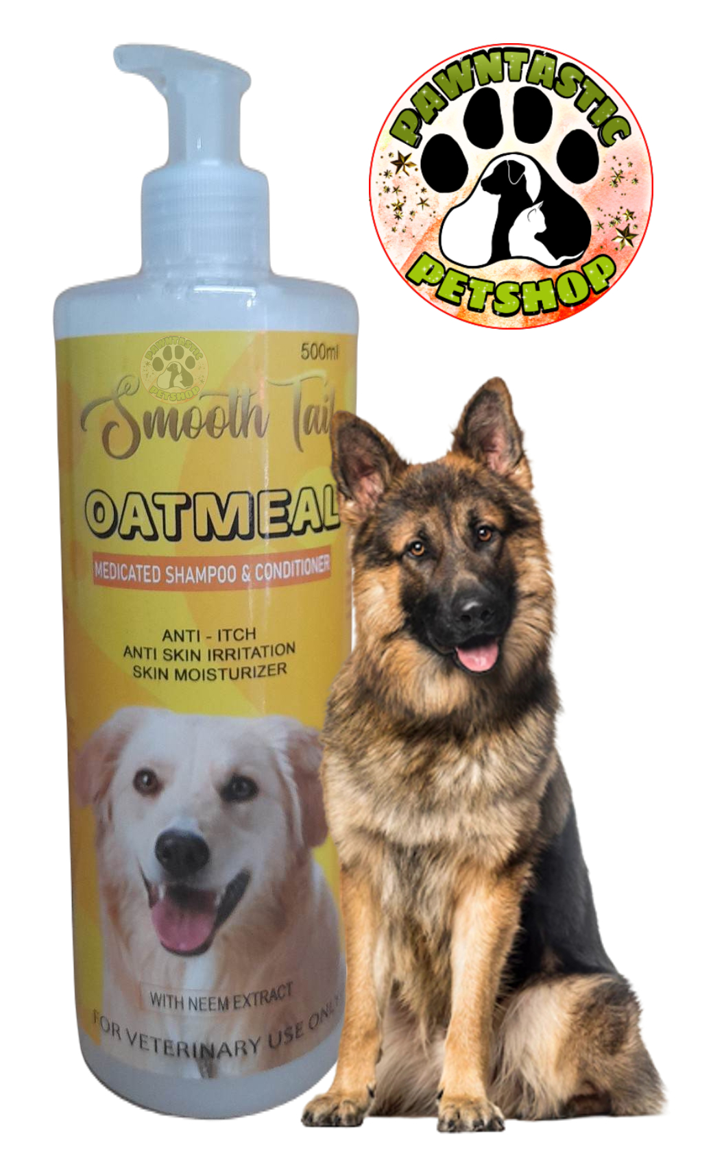 Smooth Tail Medicated Shampoo Conditioner 500mL Oatmeal [Dog Cat]