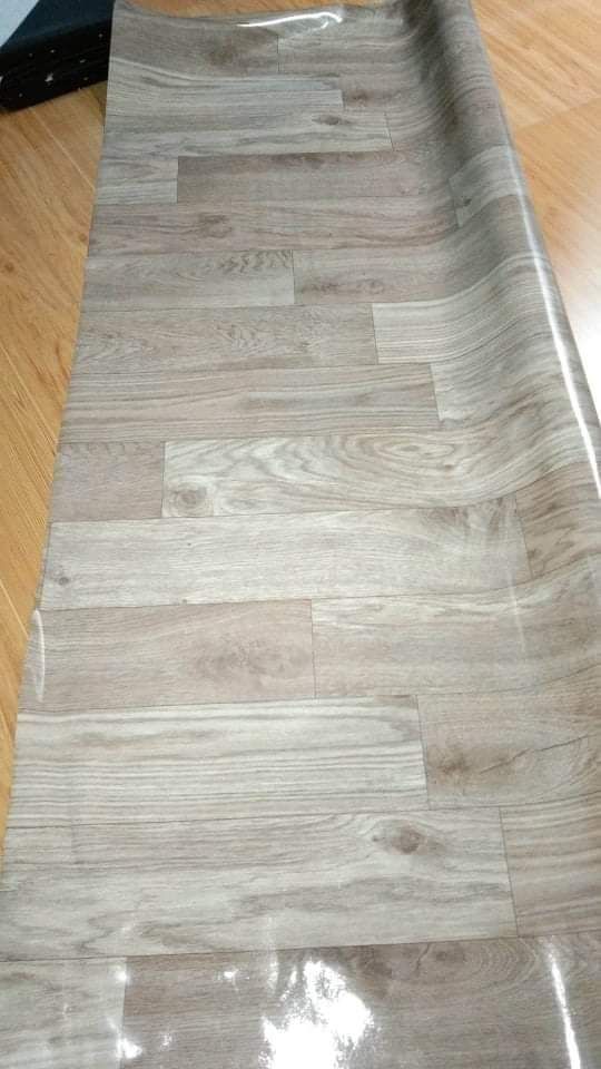 Rubberized Linoleum Brownish Gray Wood, Linoleum Flooring Wood Design
