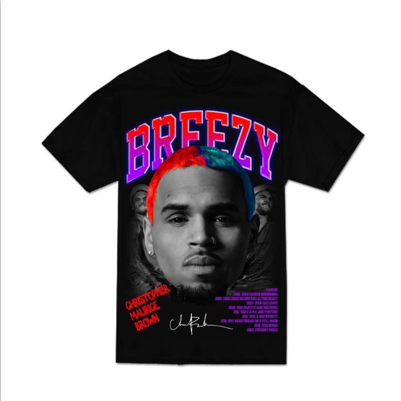 Ready Stock Chris Brown Breezy Bootleg Shirt Oversize T Shirt Lazada Ph 3407