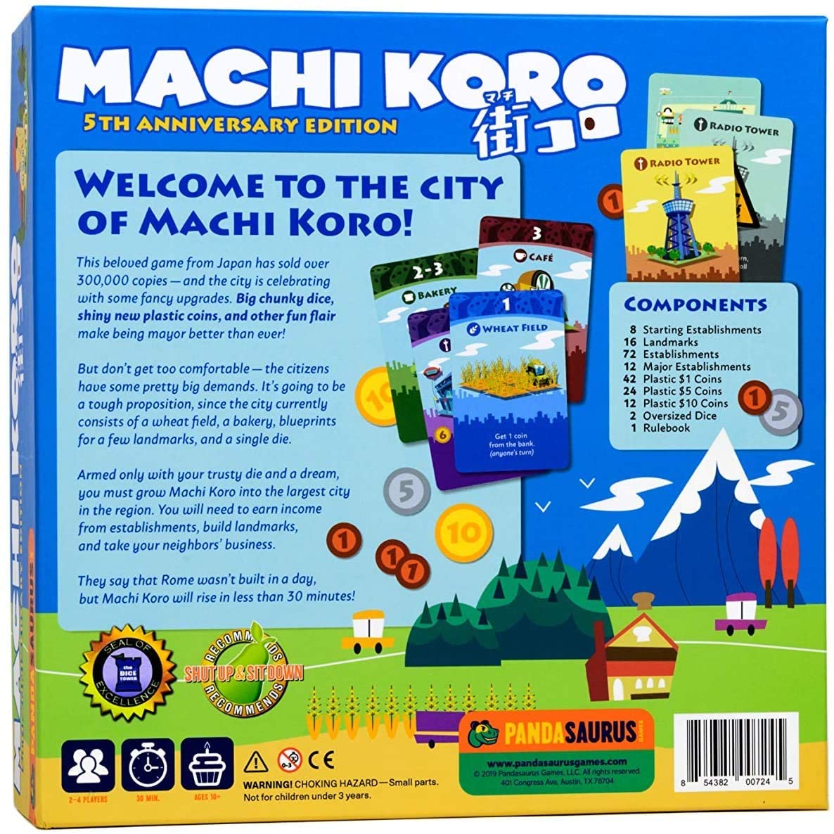 Machi Koro 5th Anniversary Edition by Pandasaurus | Family