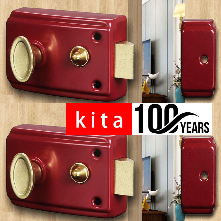 2pcs RED DOOR KNOB NEW with 3 key kita100years