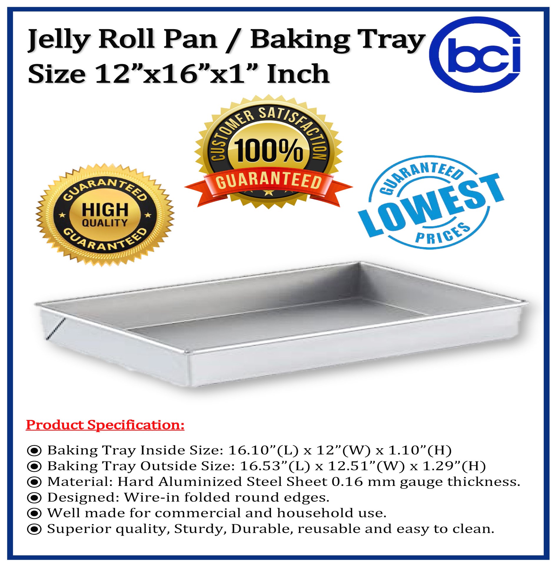 Jelly Roll Pan - 11 x 16 x 1