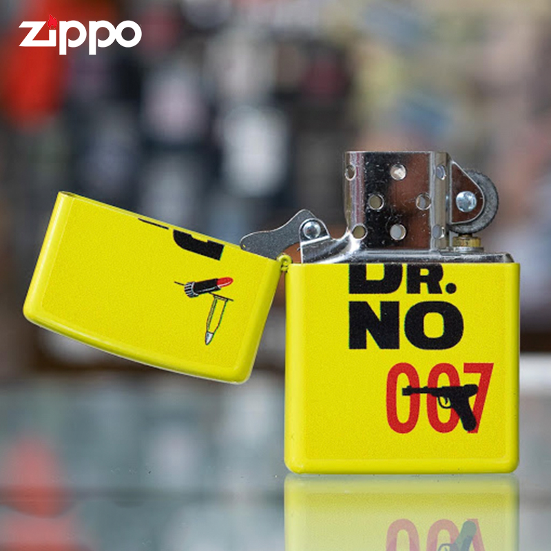 Zippo 007 James Bond Dr NO Design Lemon Matte Pocket Lighter Zippo