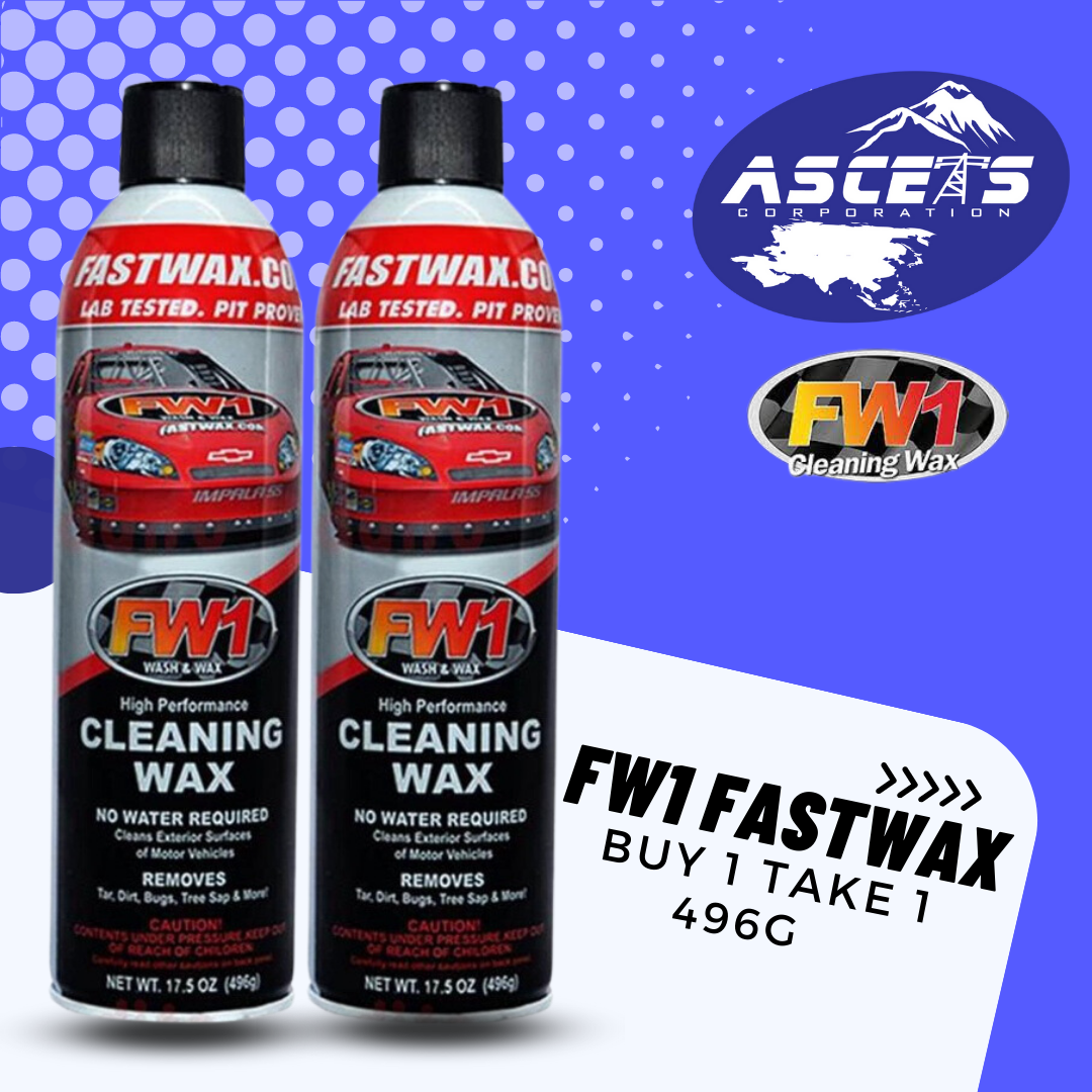 4 Cans FW1 FastWax Waterless Wash and Car Wax Removes Dirt, Adds Shine !