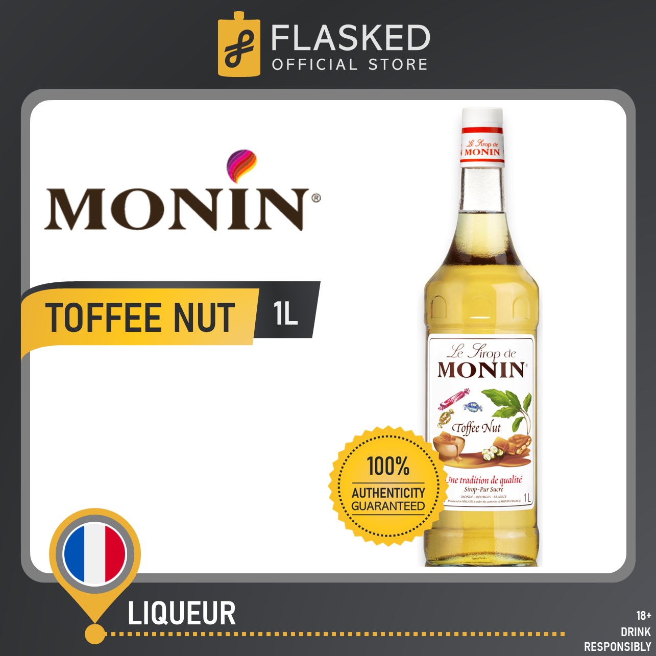 Monin Toffee Nut Syrup 1L Lazada PH
