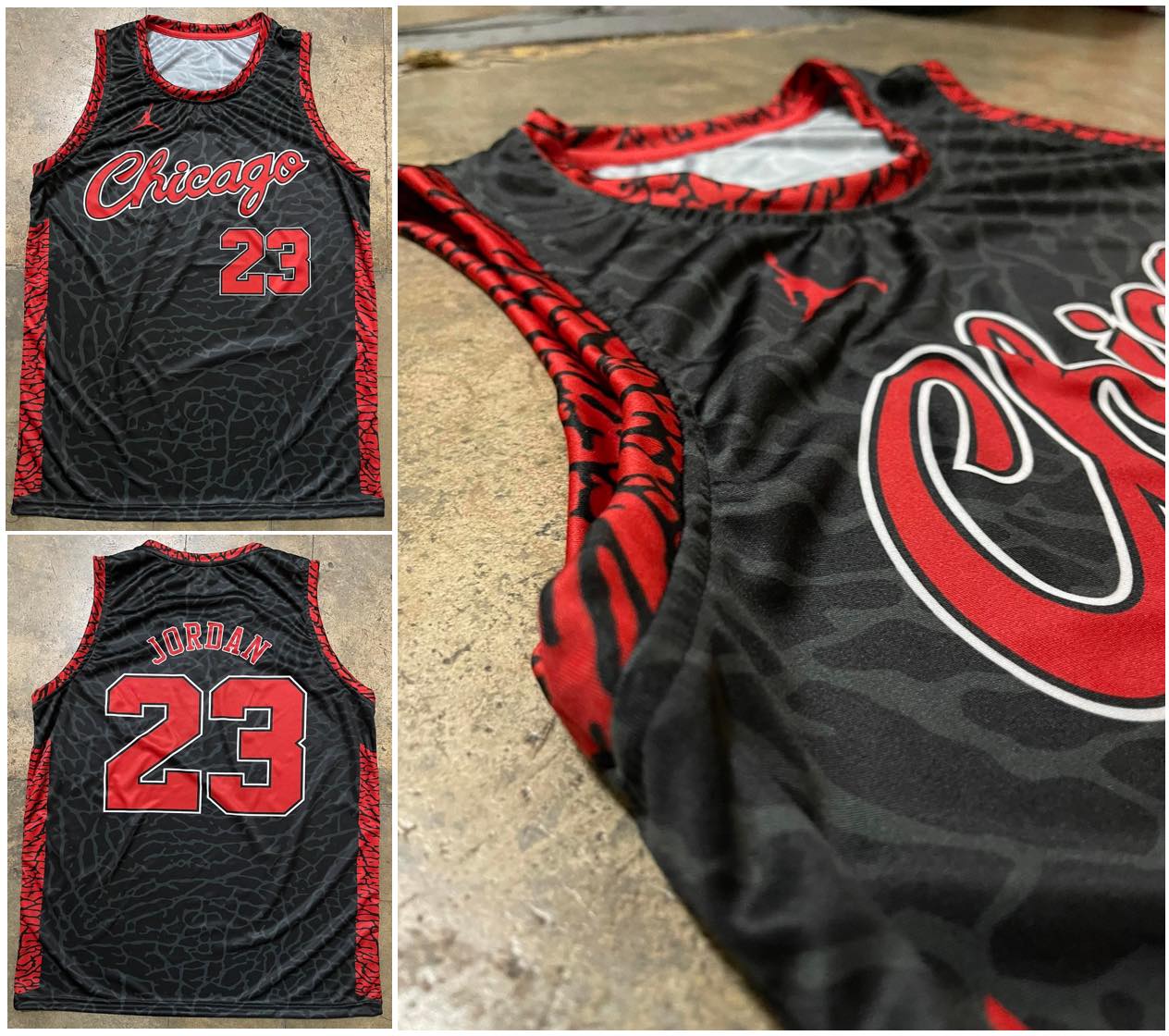 Chicago Bulls X Elephant Cement Jersey (Sublimation) XXLARGE