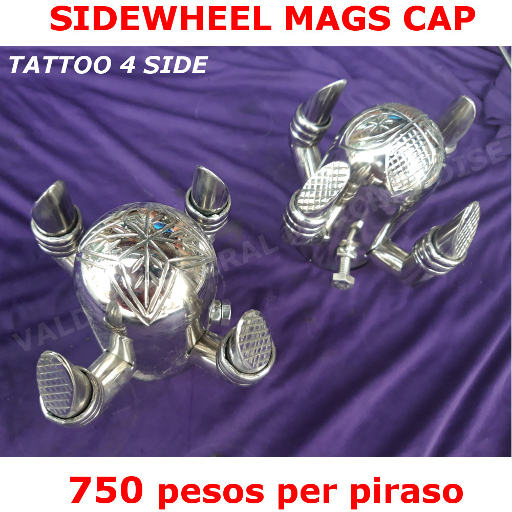 NEW Sidewheel Cap for Mags Only Stainless for Side Wheel Tricycle