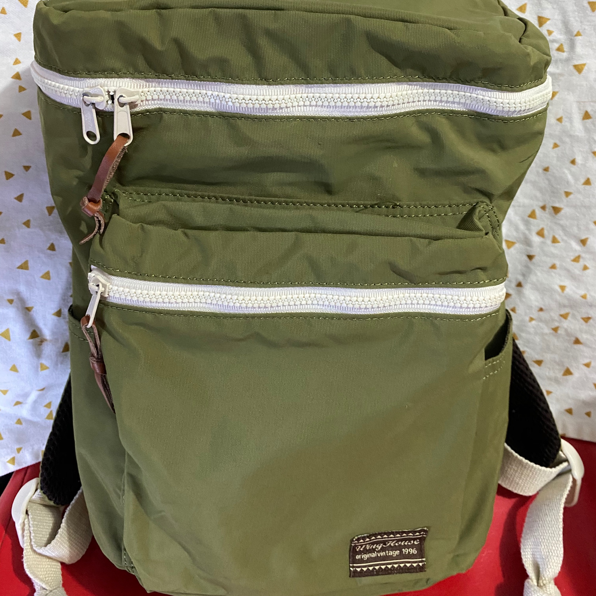 khaki green backpack