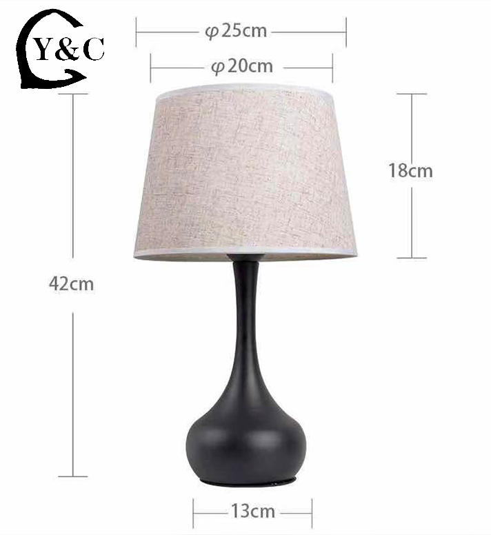 Y&C Eye protection desk lamp LED bedroom lampshades study room living